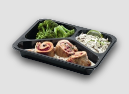 Trojdílná miska černá - FLEXI PACK